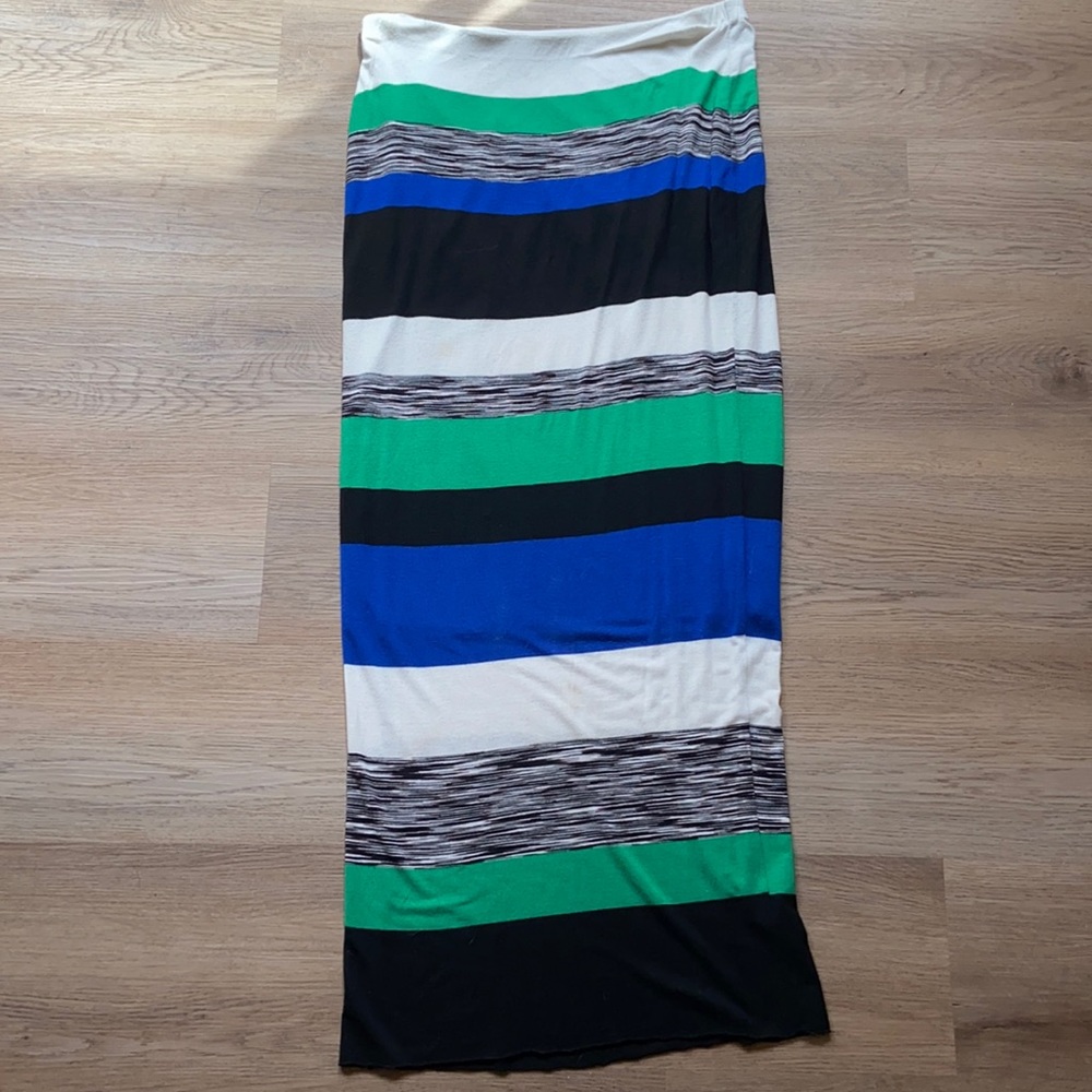 Jersey straight maxi skirt